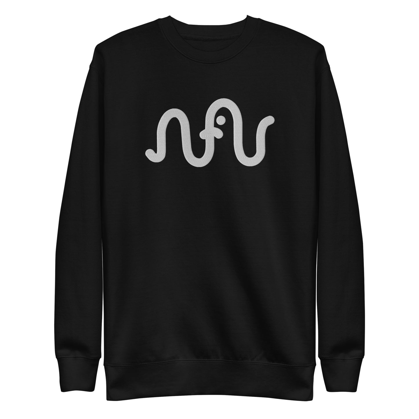 Embroidered Classic Logo Crewneck (White)