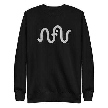 Embroidered Classic Logo Crewneck (White)